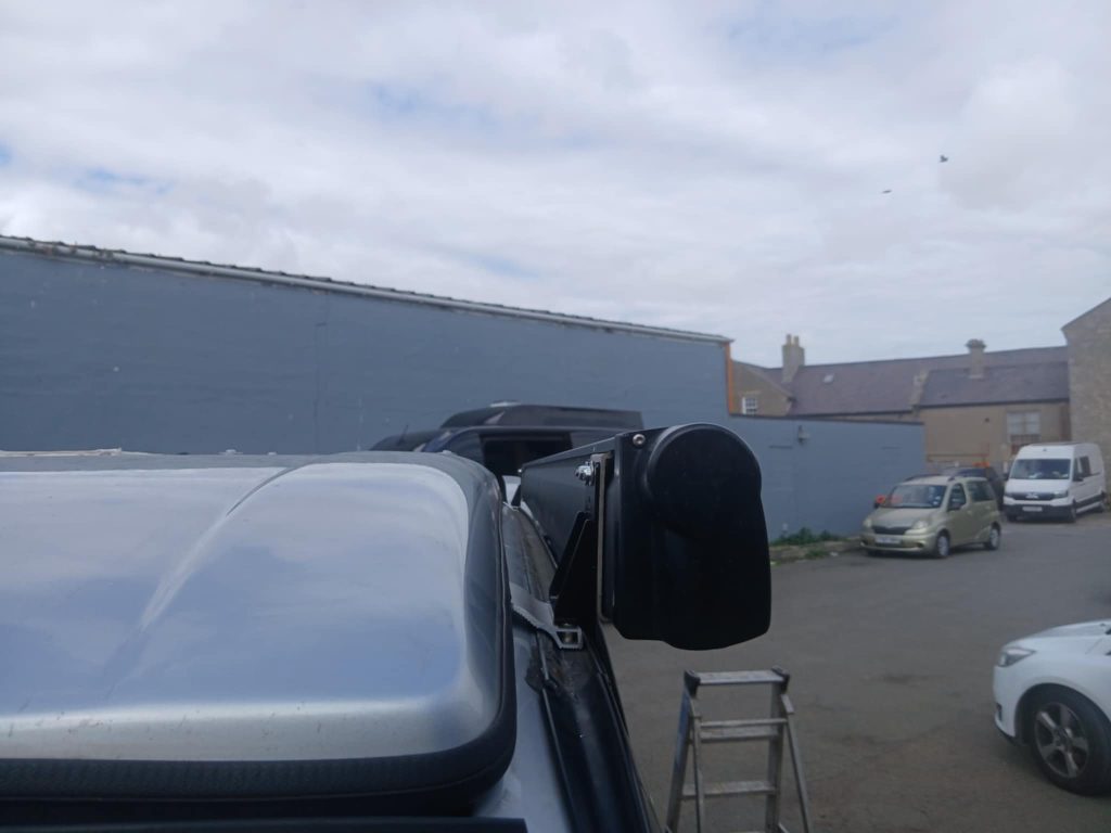 Campervan awning rail brackets installed for Thule Omnistor Rhyl workshop