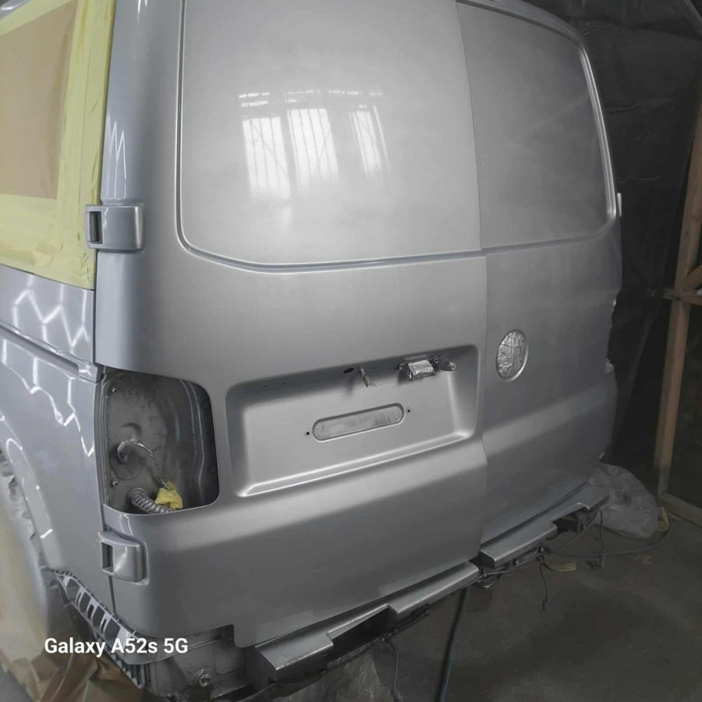 Metallic silver campervan respray North Wales