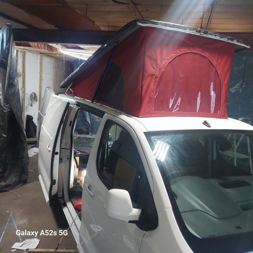 Pop Top Roof for a Vivaro Modern Design with durability and gel coat roof completed 
