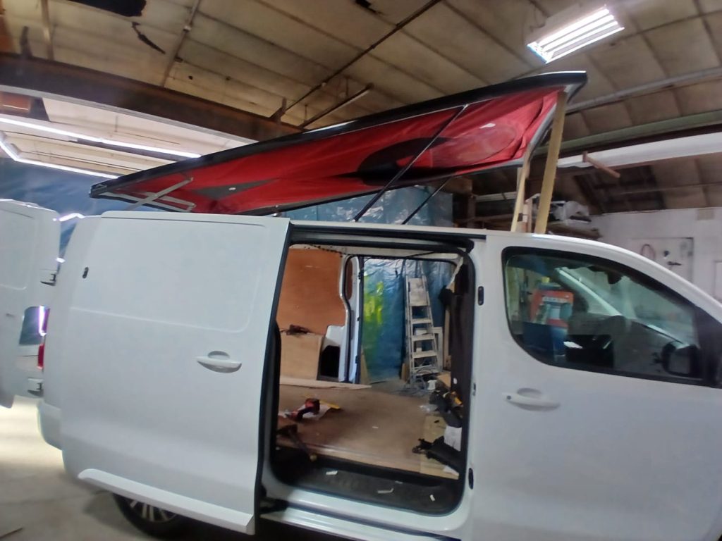 pop top roof Vivaro conversion