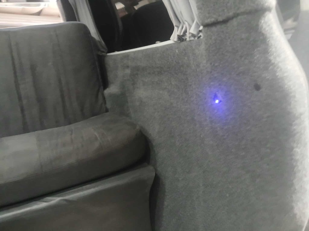 campervan lining and LED spotlight installation
