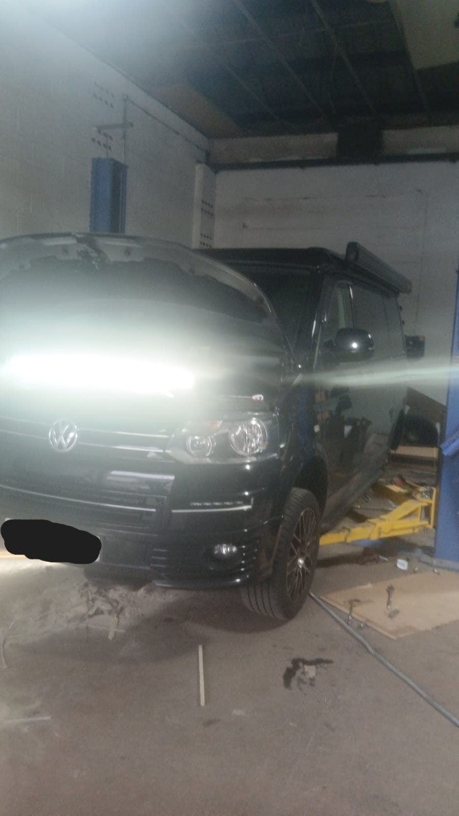 VW T5 Sportline Edition Engine Service and Brakes Upgrade at Kinmel Campers