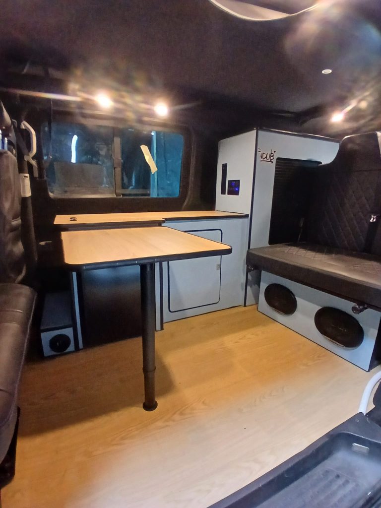 Digital controller display for diesel heater inside VW T5 camper