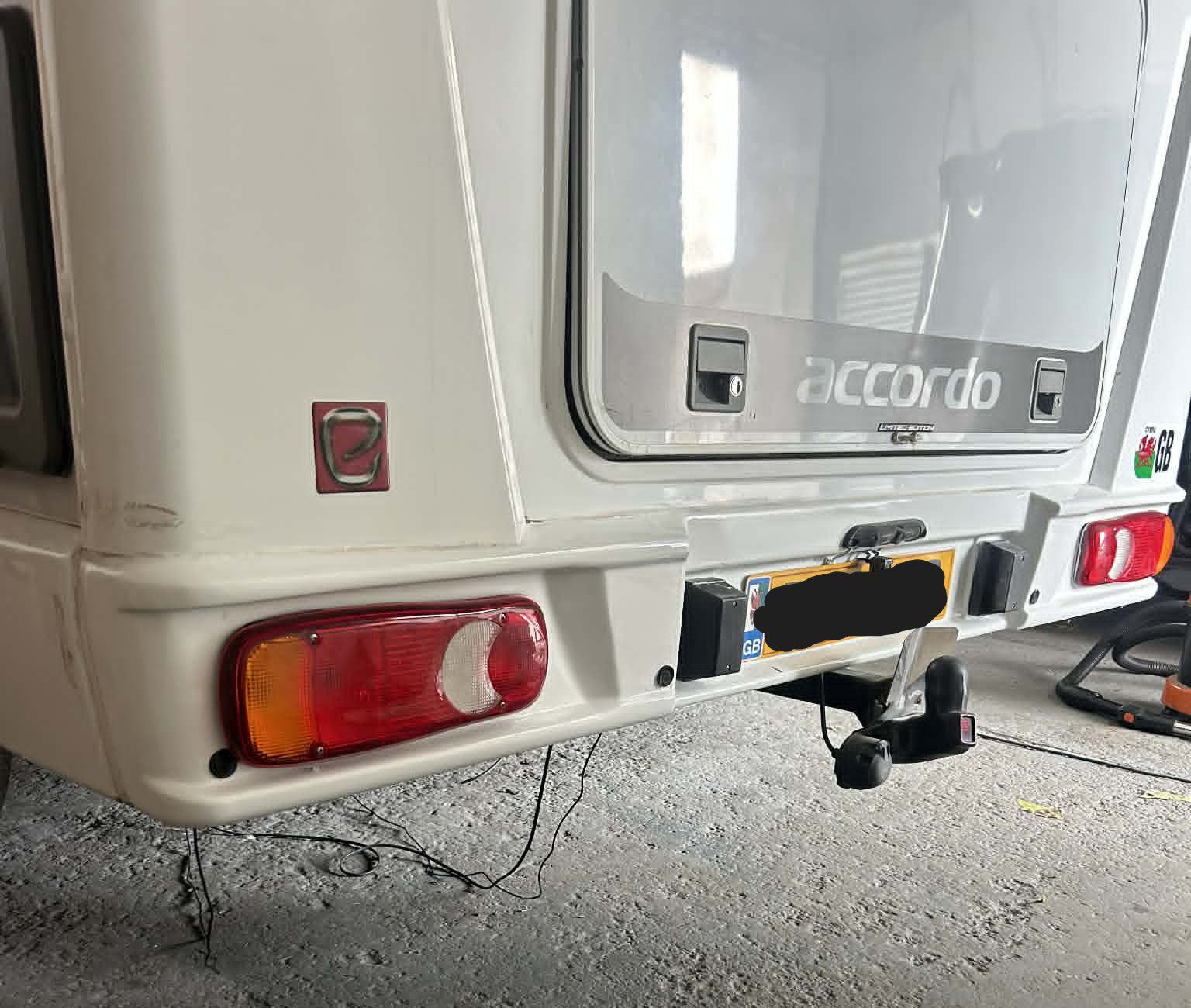 Elddis Accordo campervan bumper repair North Wales completed by Kinmel Campers